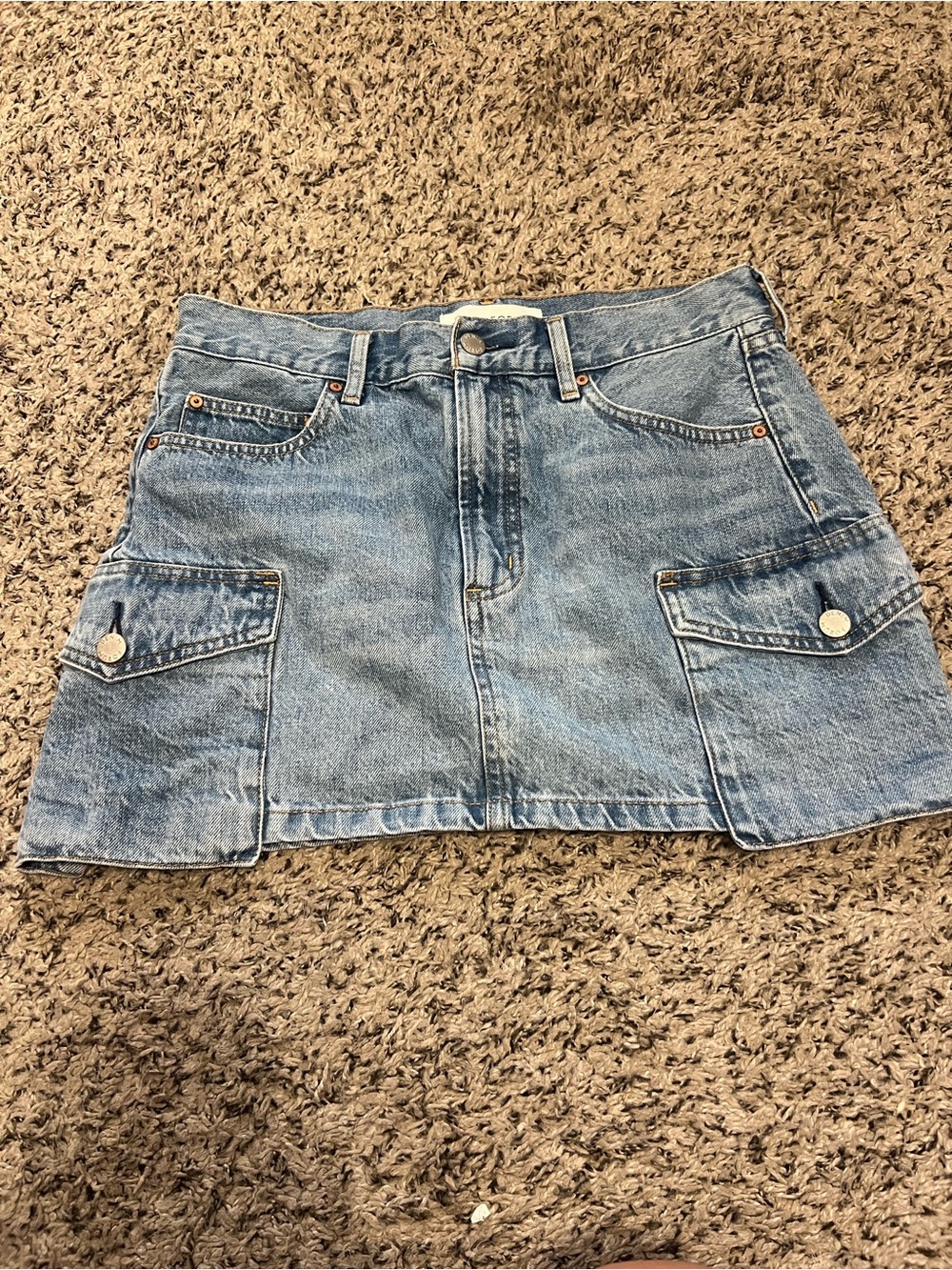 The Denim Forum 90s Midrise Cargo Mini Skirt - Aritzia